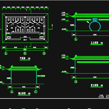 原创仿古公厕建筑结构施工CAD图纸-版权可商用3D模型