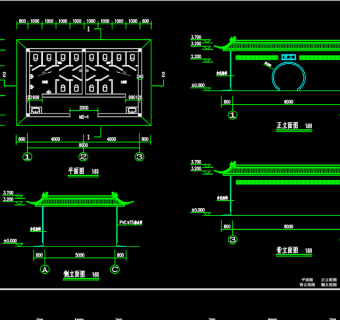 原创仿古公厕建筑结构施工CAD图纸-版权可商用3D模型