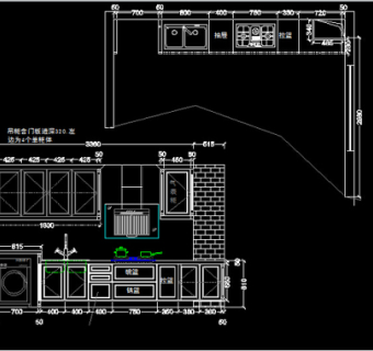 原创橱柜带洗衣机3D模型