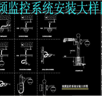 原创视频监控系统安装大样图3D模型