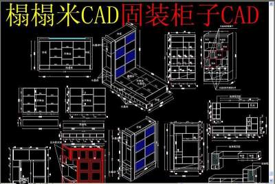 原创榻榻米CAD固装柜子CAD3D模型