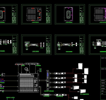 原创会议扩声系统CAD施工图-版权可商用3D模型