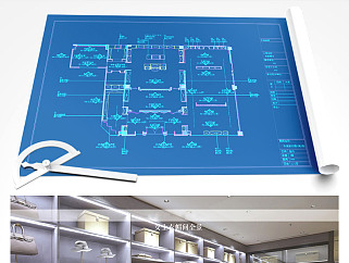 原创轻奢风格全屋定制展厅CAD图纸-版权可商用3D模型
