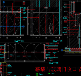 原创玻璃门暗门消火栓装饰门节点CAD图-版权可商用3D模型