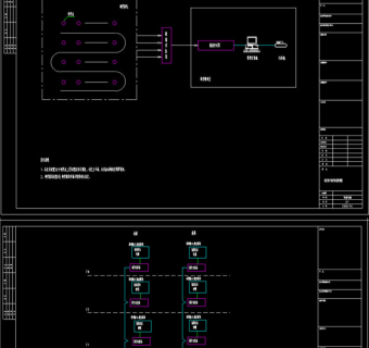 原创小区监控CAD系统设计图3D模型