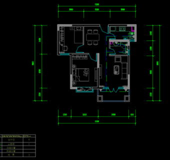 原创标准家装水路布置图3D模型