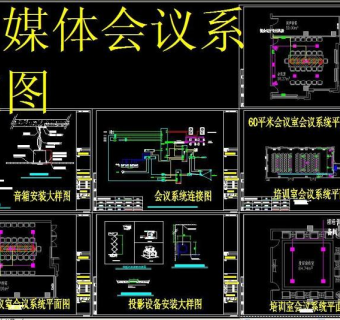 原创多媒体会议系统图-版权可商用3D模型