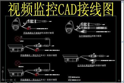 原创视频监控CAD接线图3D模型