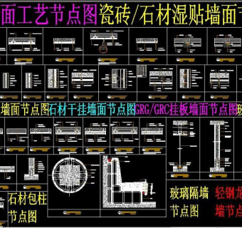 原创标准墙面工艺节点图3D模型