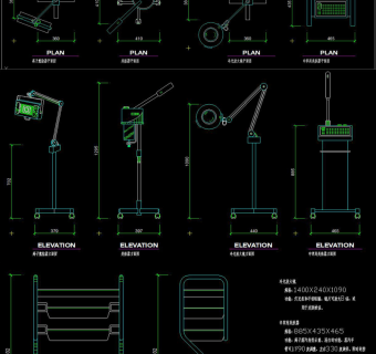 原创CAD美疗设备图库大全美容院器材3D模型