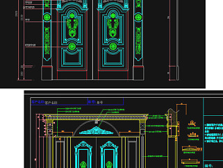 原创整木别墅大宅原木门设计深化CAD-版权可商用3D模型