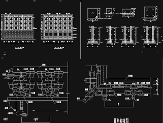原创CAD建筑图纸中式建筑施工图结构节点图3D模型