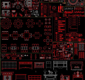 原创CAD室内设计家居用品图库大全沙发桌椅3D模型
