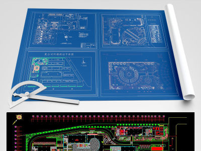 原创50套工厂工业园规划绿化CAD-版权可商用3D模型