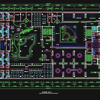 原创桑拿CAD平面布置图3D模型