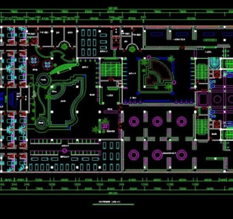 原创桑拿CAD平面布置图3D模型