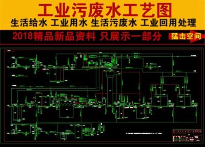 原创某制药厂污水处理工程工艺流程图3D模型