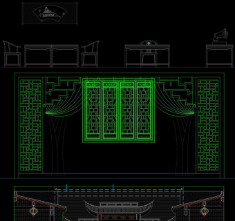 原创中式建筑CAD中式家具图纸-版权可商用3D模型