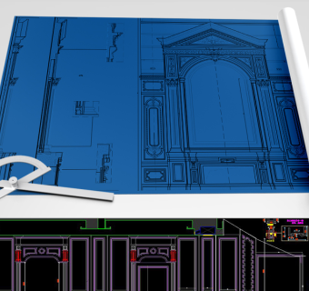 原创欧式别墅CAD石材展厅CAD-版权可商用3D模型