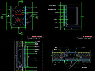原创CAD消防栓石材干挂门节点详图防火栓设计-版权可商用3D模型