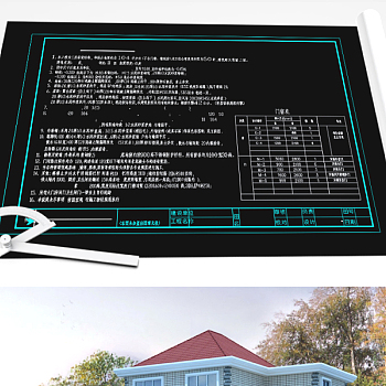 原创砖混结构两层独栋别墅建筑施工图设计-版权可商用3D模型