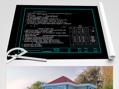 原创砖混结构两层独栋别墅建筑施工图设计-版权可商用3D模型