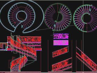 原创旋转楼梯CAD-版权可商用3D模型