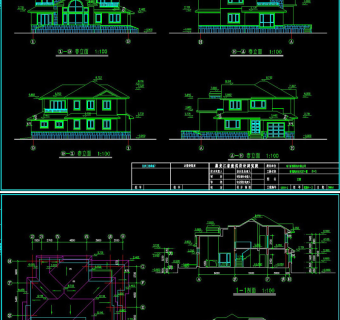 原创欧式别墅CAD设计施工图纸3D模型