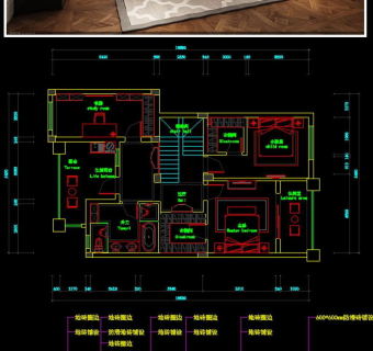 原创现代豪华欧式施工图+效果图3D模型