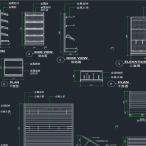 原创服装商场货架衣帽柜CAD图库模块3D模型