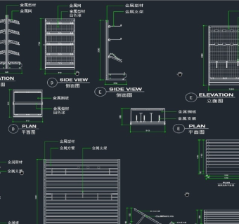 原创服装商场货架衣帽柜CAD图库模块3D模型