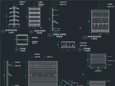 原创服装商场货架衣帽柜CAD图库模块3D模型