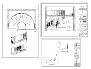 原创弧形实木楼梯cad图-版权可商用3D模型