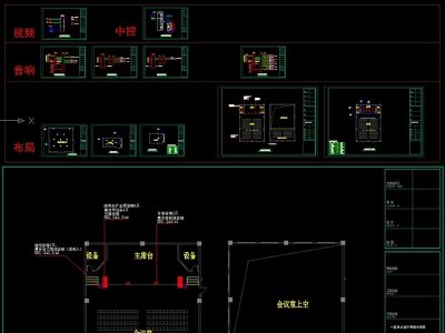 原创公安局会议系统指挥中心多功能厅CAD会议图纸-版权可商用3D模型