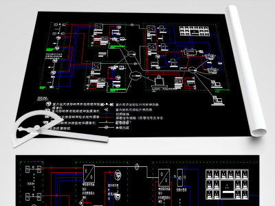 原创校园视频监控拓扑图CAD施工图-版权可商用3D模型