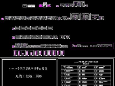 原创大学信息化网络平台建设校区光缆路由竣工图-版权可商用3D模型