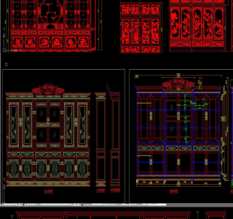 原创整木家居传统中式家具素材cad图库大全-版权可商用3D模型