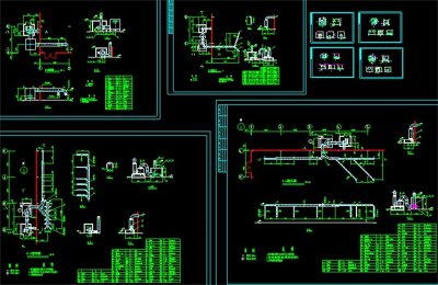 原创工厂废气处理CAD施工图3D模型