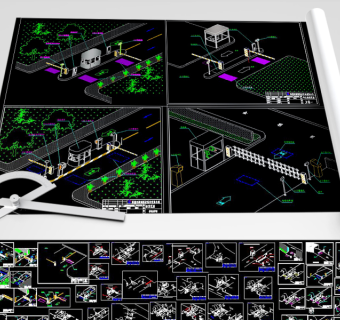 原创停车场出入口设备位置图-版权可商用3D模型