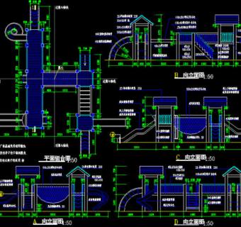 原创儿童游乐场CAD图纸3D模型