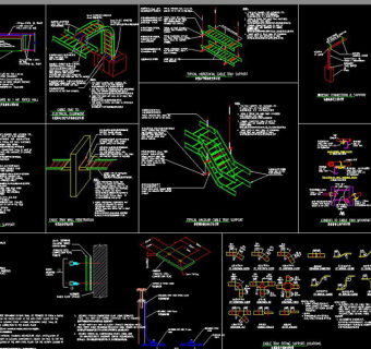 原创CAD建筑电气施工常用节点详图汇总（桥架、线管、机电设备）-版权可商用3D模型