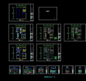 原创全套理发店CAD平面图3D模型