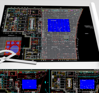 原创面包店CAD全套平面装修图-版权可商用3D模型