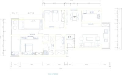 CAD室内平面图3D模型