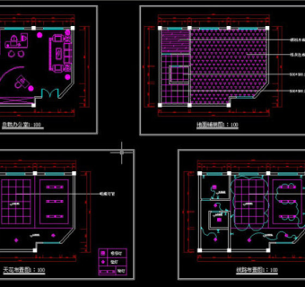 总裁办公室CAD图纸3D模型