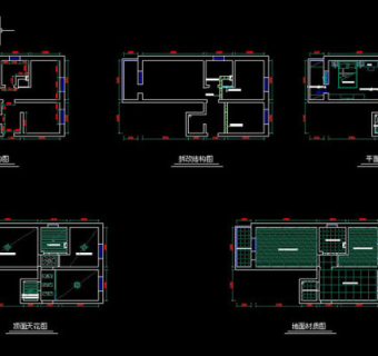 小户型家装CAD设计图纸3D模型