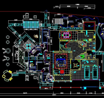 一套完整的别墅景观施工图3D模型