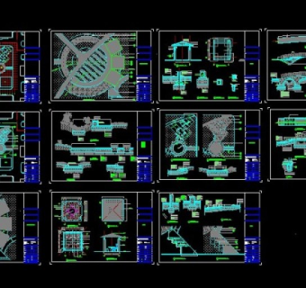 小广场全套施工图3D模型