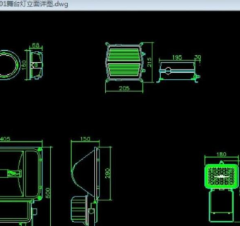 舞台灯立面详图图片3D模型