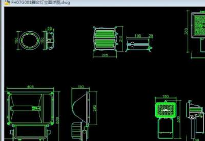 舞台灯立面详图图片3D模型